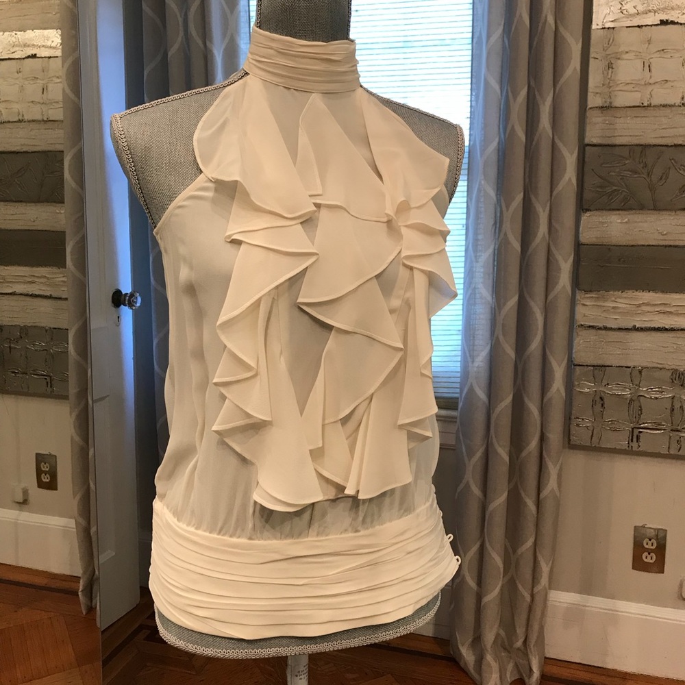 Silk cream top